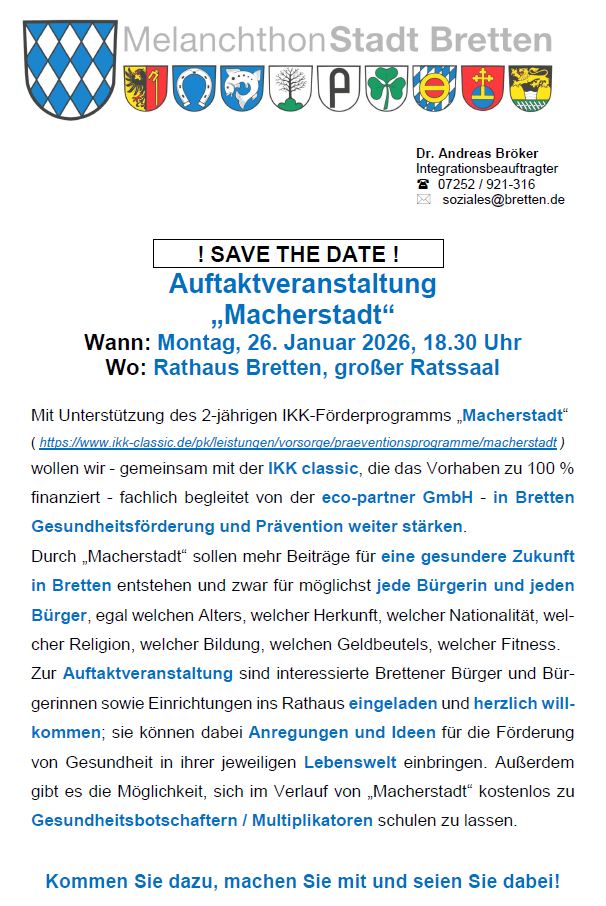 Auftaktveranstaltung Save the date