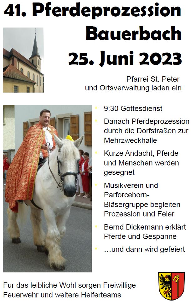 Bauerbacher Pferdeprozession 