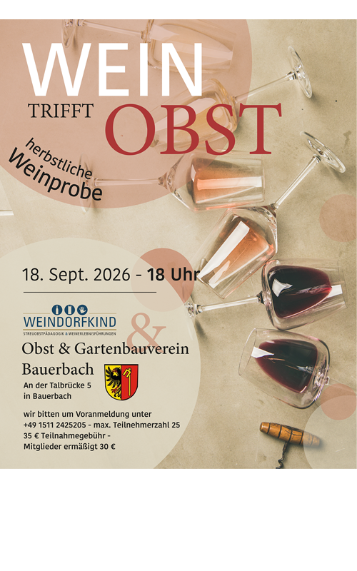 Wein trifft Obst