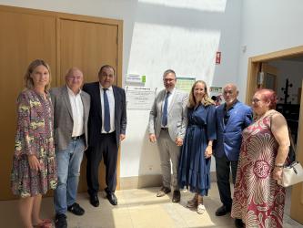 Einweihung des „Sala de Bretten“ mit Oberbürgermeister Nico Morast und Bürgermeister Nuno Moita sowie den Delegationen