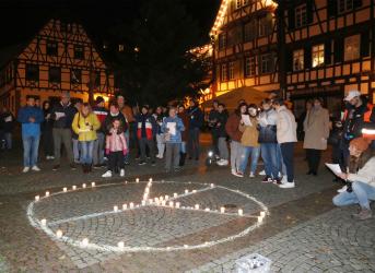 Lichterzug für den Frieden
