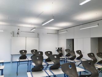 Ob Beamer, Whiteboards oder WLAN: Die neuen Klassenzimmer des Melanchthon-Gymnasiums.
