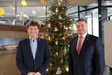 Oberbürgermeister Martin Wolff (rechts) und Bürgermeister Michael Nöltner