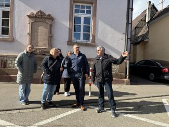 Bei der Ortsbegehung in Diedelsheim