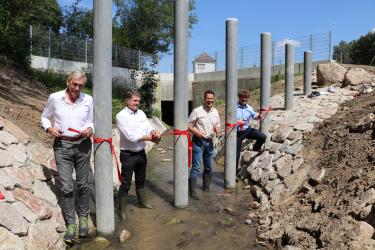 Feierliche Übergabe der Hochwasserschutzmaßnahme in Ruit