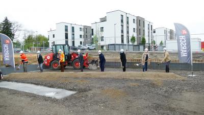 Spatenstich für den Kindergarten Steinzeugpark