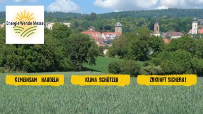 Motto der EnergieWendeMesse 2024 am 21./22. September in der Stadtparkhalle und im Stadtpark Bretten Motto der EnergieWendeMesse "Gemeinsam handeln – Klima schützen – Zukunft sichern!"
