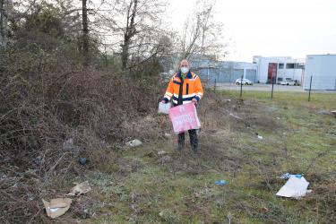 Aktionstag "Sauberes Bretten" mit Baubetriebshofsleiter Stefan Lipps