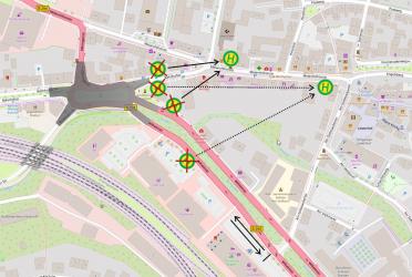 Umleitung der Buslinien Umleitung der Buslinien
