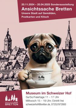 Plakat zur Ausstellung "Ansichtssache Bretten"