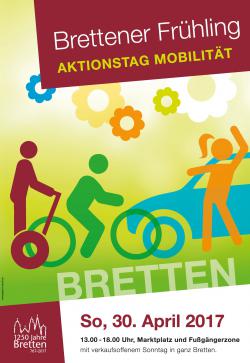 Flyer zum Frühlingsmarkt mit dem Thema Mobilität als Schwerpunkt