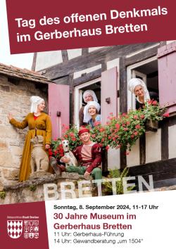 Plakat "Tag des offenen Denkmals im Gerberhaus Bretten"