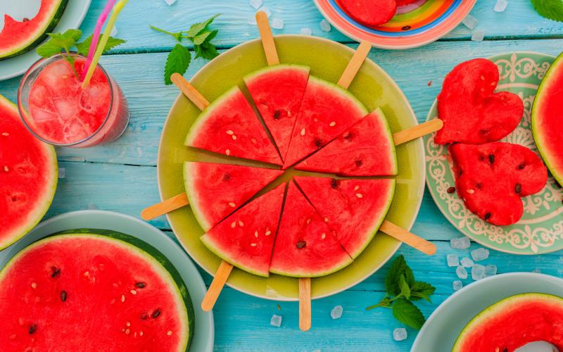 Wassermelonenstücke