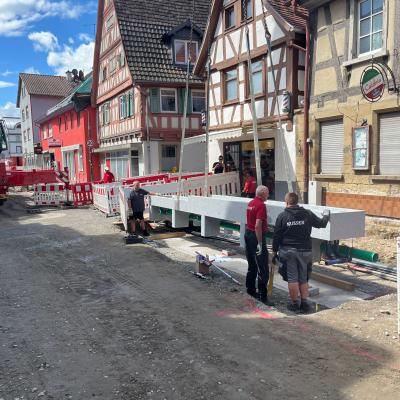 Bauarbeiten an der Pforzheimer Straße